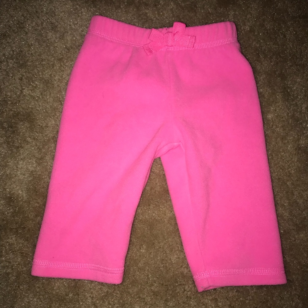 Hot pink and blue fleece pants